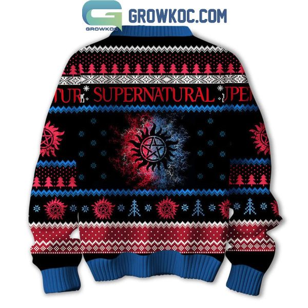 Supernatural Fan 2024 Don’t Be Afraid Of The Dark Christmas Ugly Sweater