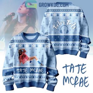 Tate McRae Tater Tots Think Later Christmas Ugly Sweater