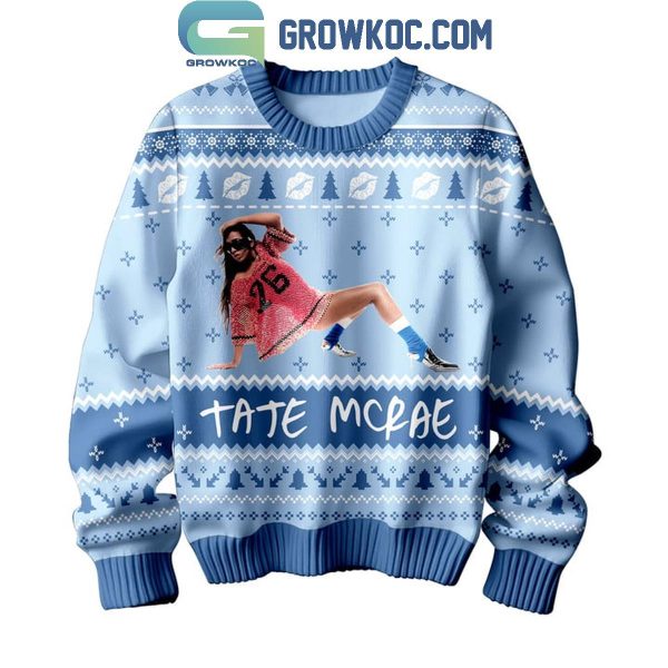 Tate McRae Tater Tots Think Later Christmas Ugly Sweater