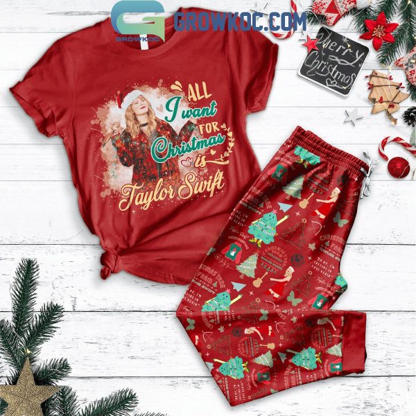 Taylor Swift All I Want For Christmas Is Taylor Swift 2024 Fleece Pajamas Set