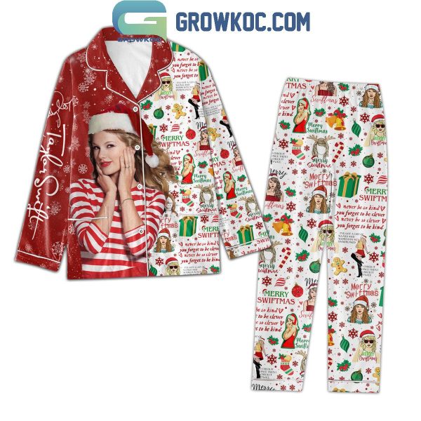 Taylor Swift Christmas I Check It Once Then I Check It Twice Polyester Pajamas Set