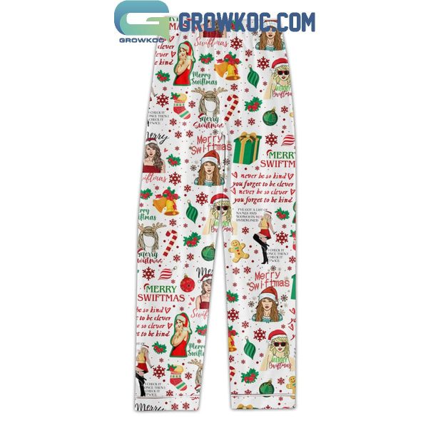 Taylor Swift Christmas I Check It Once Then I Check It Twice Polyester Pajamas Set