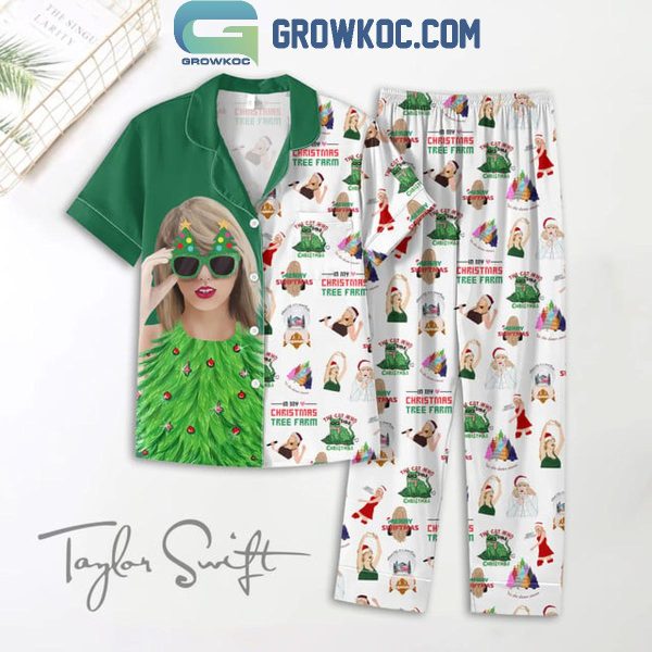 Taylor Swift Christmas Tree Farm Polyester Pajamas Set Green Version