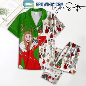 Taylor Swift Happy Swiftmas Celebrate Christmas Polyester Pajamas Set