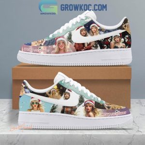 Taylor Swift Merry Swiftmas Christmas Happy New Year Air Force 1 Shoes