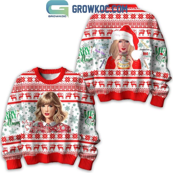 Taylor Swift Reputation Red Speak Now Folklore Merry Christmas Ugly Sweater