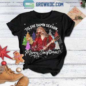 Taylor Swift Tis The Damn Season Merry Swiftmas Christmas Fleece Pajamas Set