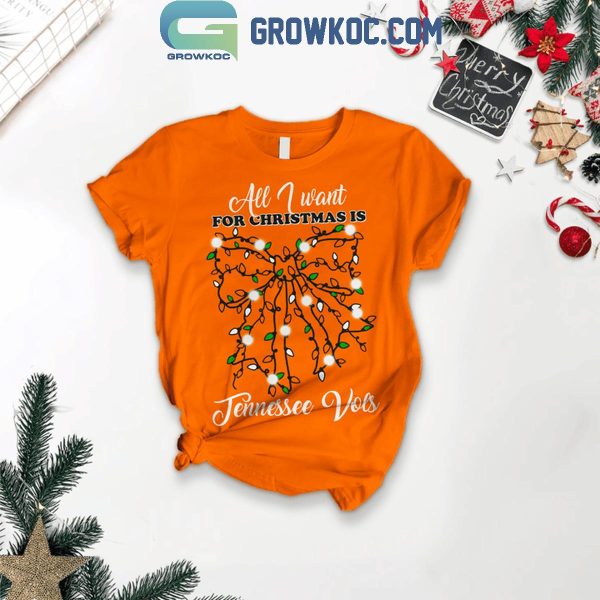 Tennessee Vols All I Want For Christmas Is Vols Victory Fleece Pajamas Set