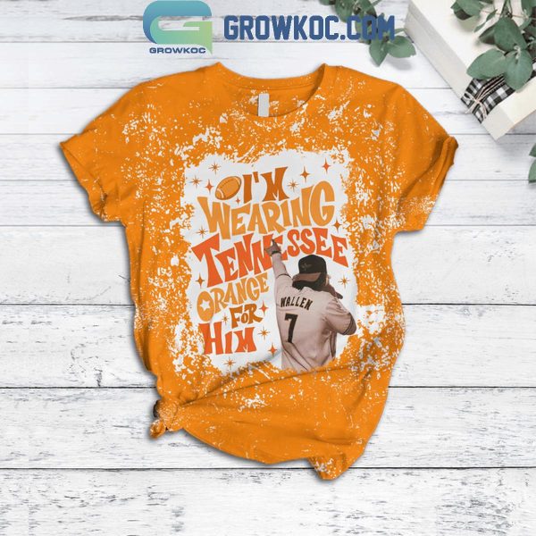 Tennessee Vols Morgan Wallen I’m Wearing Orange For Him Fleece Pajamas Set