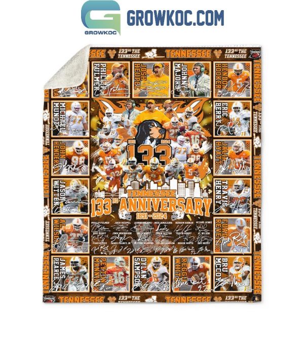 Tennessee Volunteers 133rd Anniversary 1891-2024 Fleece Blanket Quilt