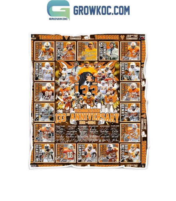 Tennessee Volunteers 133rd Anniversary 1891-2024 Fleece Blanket Quilt