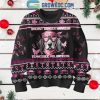 Oregon Ducks Breast Cancer Warrior Tackle Cancer Christmas Ugly Sweater Light Pink