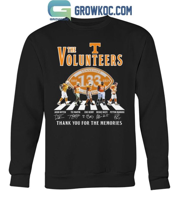 Tennessee Volunteers Celebrating 133 Years Of The Memories T-Shirt