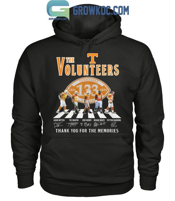 Tennessee Volunteers Celebrating 133 Years Of The Memories T-Shirt