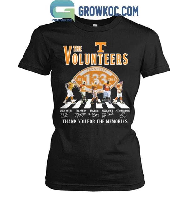 Tennessee Volunteers Celebrating 133 Years Of The Memories T-Shirt