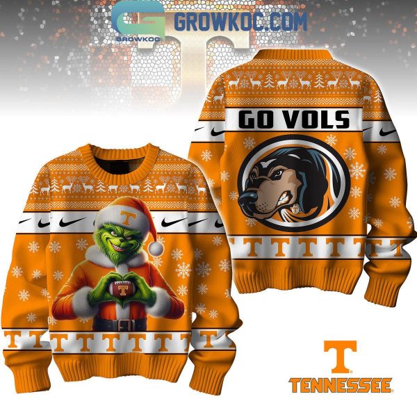 Tennessee Volunteers Go Vols Go Grinch Christmas Ugly Sweater