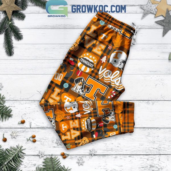 Tennessee Volunteers Have A Glory Christmas With Vols Fleece Pajamas Set