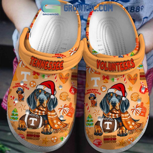 Tennessee Volunteers Rocky Top Merry Christmas Crocs Clogs