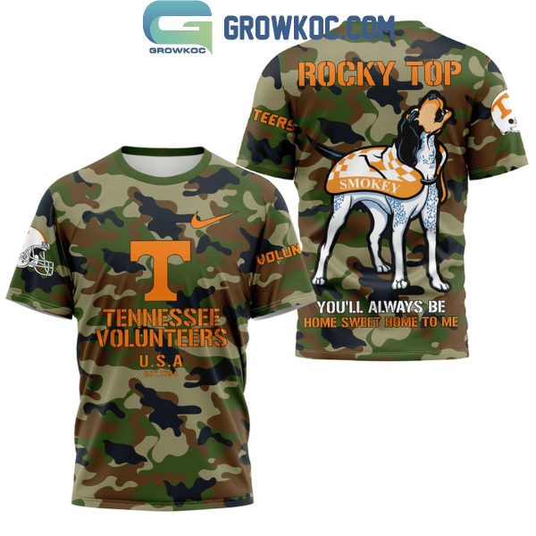 Tennessee Volunteers Rocky Top You’ll Always Be Sweet Home Camo Hoodie T-Shirt