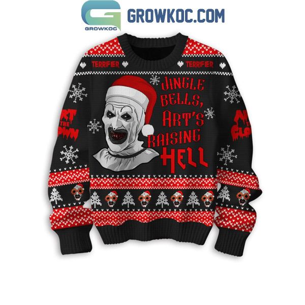 Terrifier 3 Christmas Jingle Bells Clown Killer 2024 Ugly Sweater