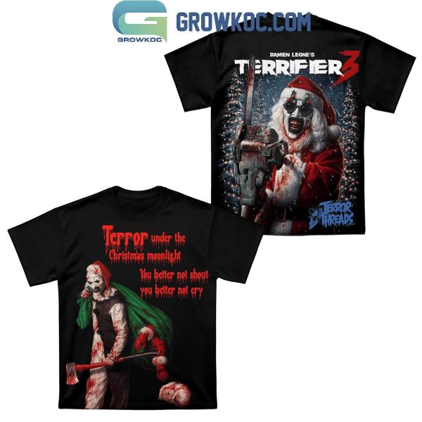 Terrifier 3 Terror Under The Christmas Moonlight Hoodie T-Shirt