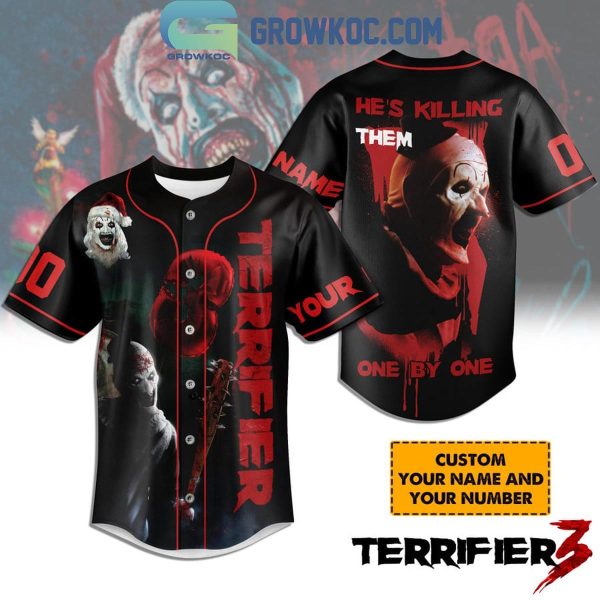 Terrifier Art The Clown He Is Killing Them Personalized Baseball Jersey