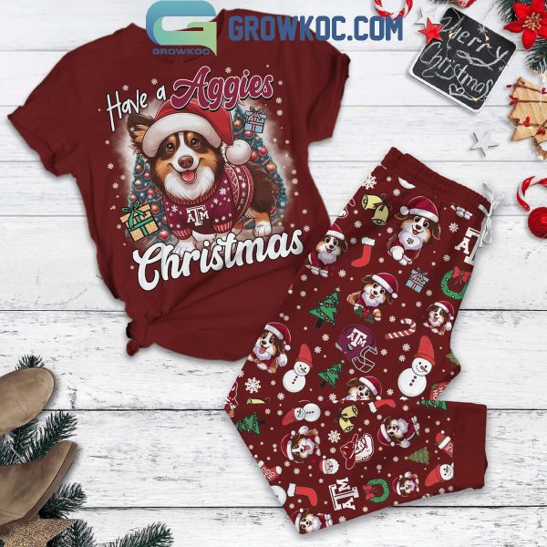 Texas A&M Aggies Have A Aggies Christmas 2024 Fleece Pajamas Set