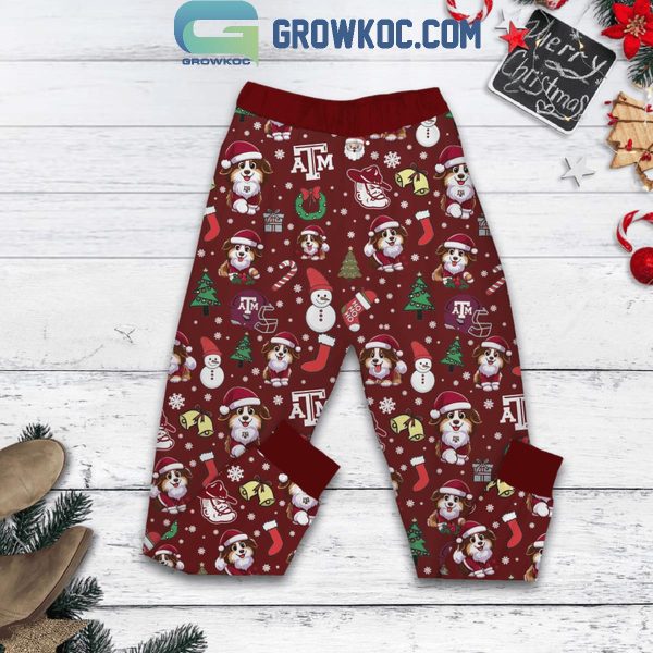 Texas A&M Aggies Have A Aggies Christmas 2024 Fleece Pajamas Set