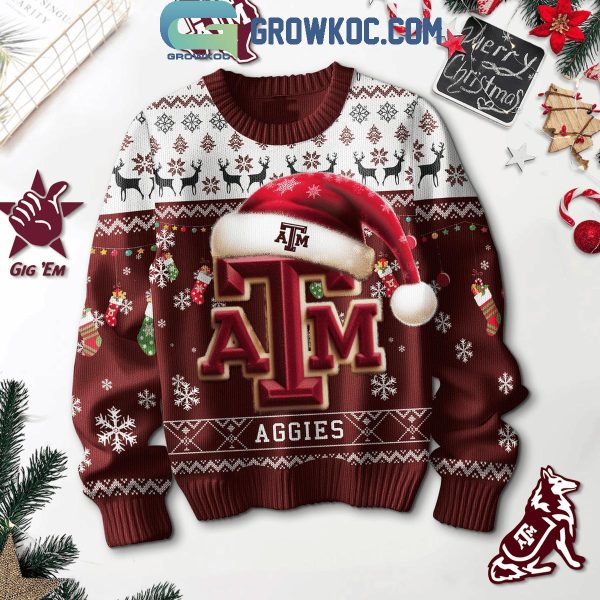 Texas A&M Aggies We Are Aggies Football Snowtime Christmas Ugly Sweater