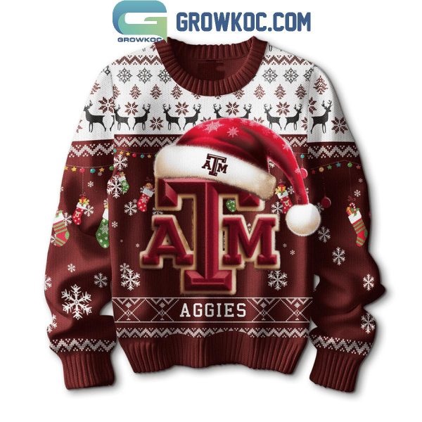 Texas A&M Aggies We Are Aggies Football Snowtime Christmas Ugly Sweater