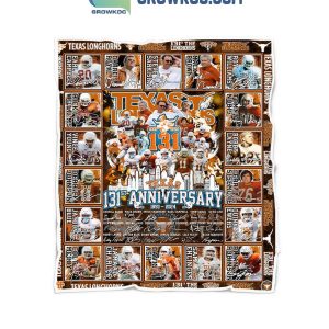 Texas Longhorns 131st Anniversary 1893-2024 Fleece Blanket Quilt