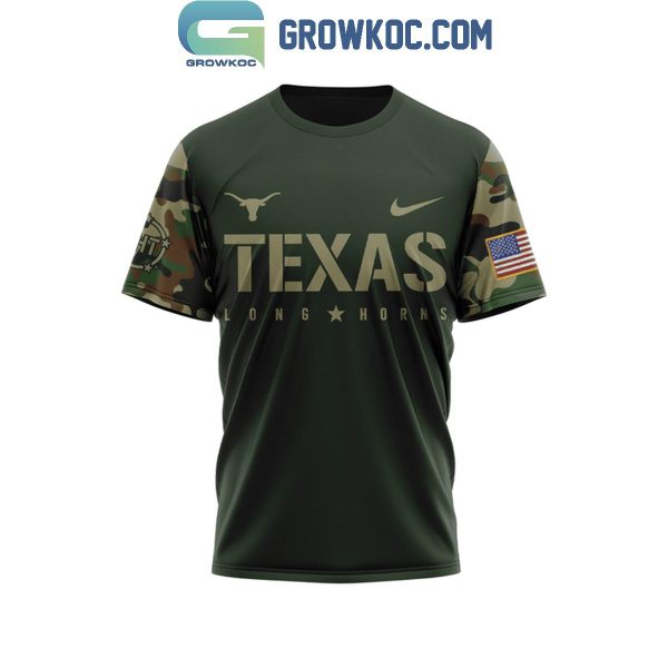 Texas Longhorns Camouflage Soldier Fight For American Freedom Hoodie T-Shirt