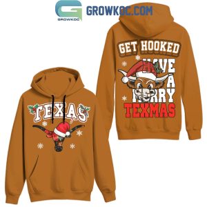 Texas Longhorns Get Hooked Have Merry Texmas Christmas Hoodie T-Shirt