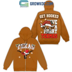 Texas Longhorns Get Hooked Have Merry Texmas Christmas Hoodie T-Shirt