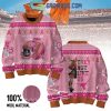 Auburn Tigers Breast Cancer Warrior 2024 Ugly Sweater Light Pink Version