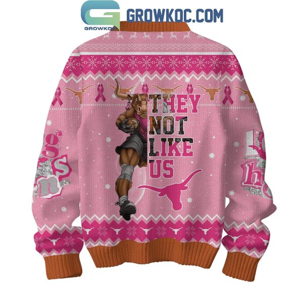 Texas Longhorns In October We Wear Pink And Watch Football Ugly Sweater