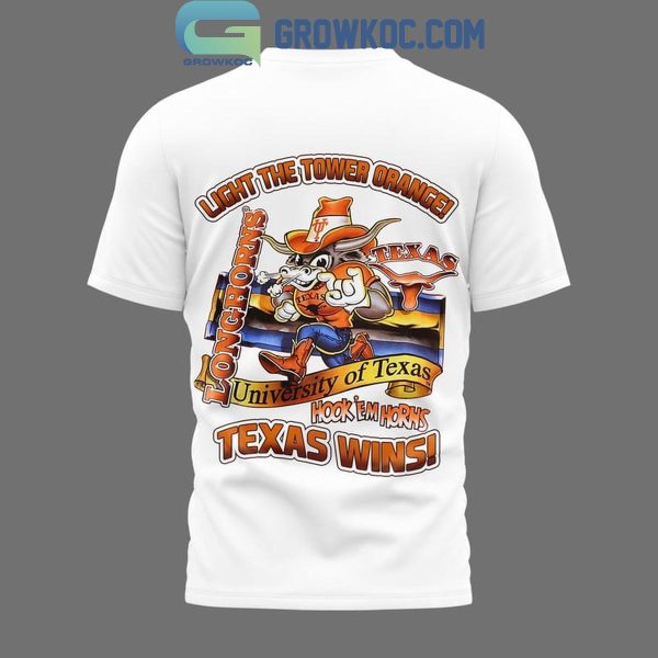 Texas Longhorns Light The Tower Orange Hook ‘Em Horns Hoodie T-Shirt