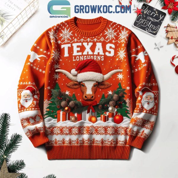 Texas Longhorns Merry Christmas And Happy New Year Ugly Sweater