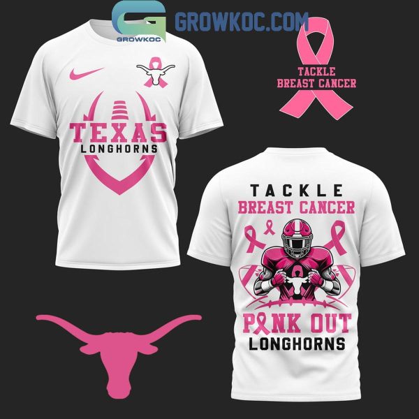 Texas Longhorns Tackle Breast Cancer Pink Out Longhorns Hoodie T-Shirt