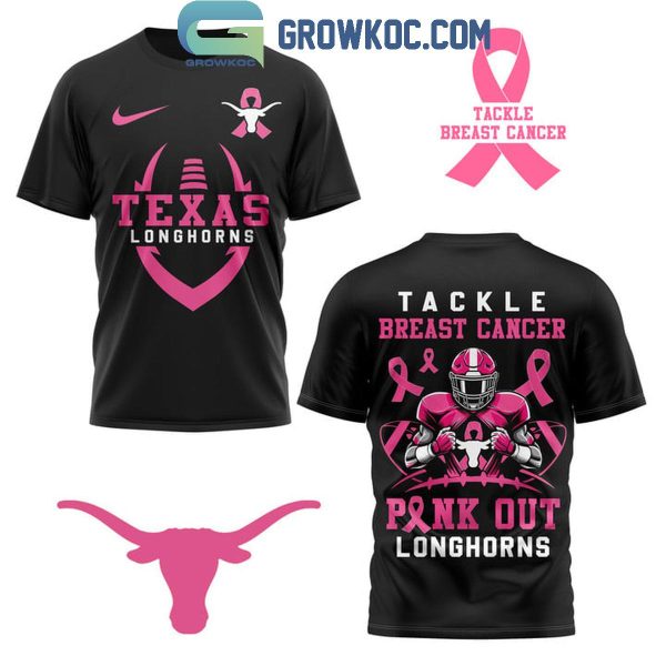 Texas Longhorns Tackle Breast Cancer Pink Out Longhorns Hoodie T-Shirt