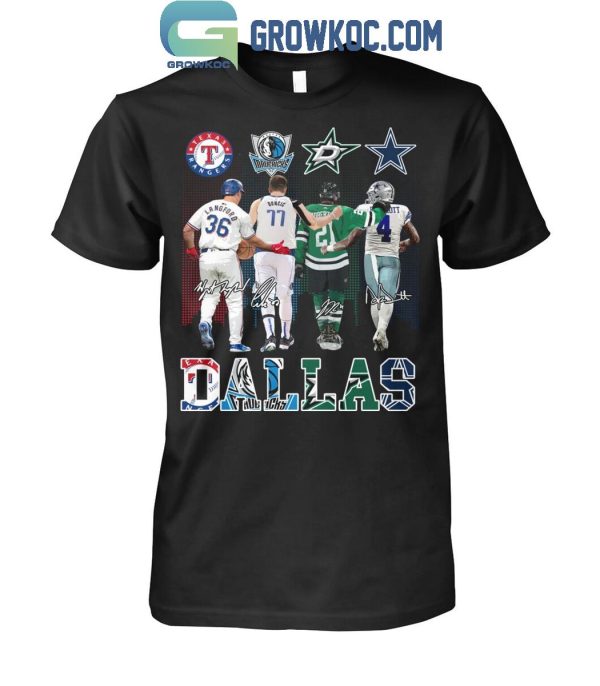 Texas Rangers Dallas Mavericks Dallas Stars Dallas Cowboys Proud State T-Shirt