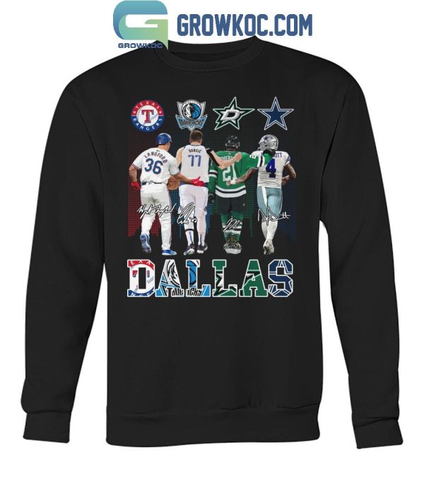 Texas Rangers Dallas Mavericks Dallas Stars Dallas Cowboys Proud State T-Shirt