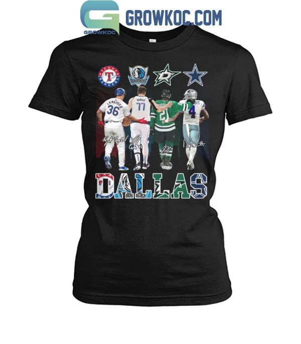 Texas Rangers Dallas Mavericks Dallas Stars Dallas Cowboys Proud State T-Shirt