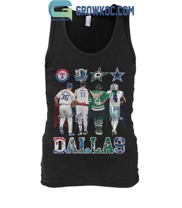 Texas Rangers Dallas Mavericks Dallas Stars Dallas Cowboys Proud State T-Shirt