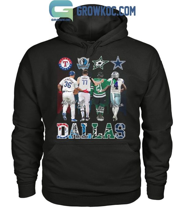 Texas Rangers Dallas Mavericks Dallas Stars Dallas Cowboys Proud State T-Shirt