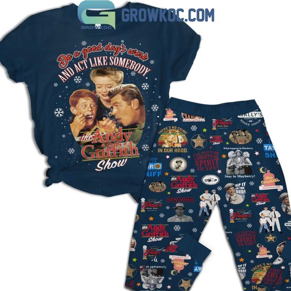 The Andy Griffith Show Do A Good Day’s Work Christmas Fleece Pajamas Set