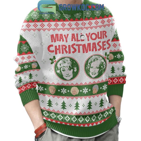 The Golden Girls May All Your Christmases Bea White Ugly Sweater