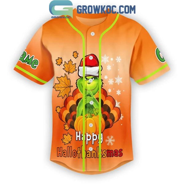 The Grinch How It Stole Thanksgiving Happy Hallothanksmas Baseball Jersey