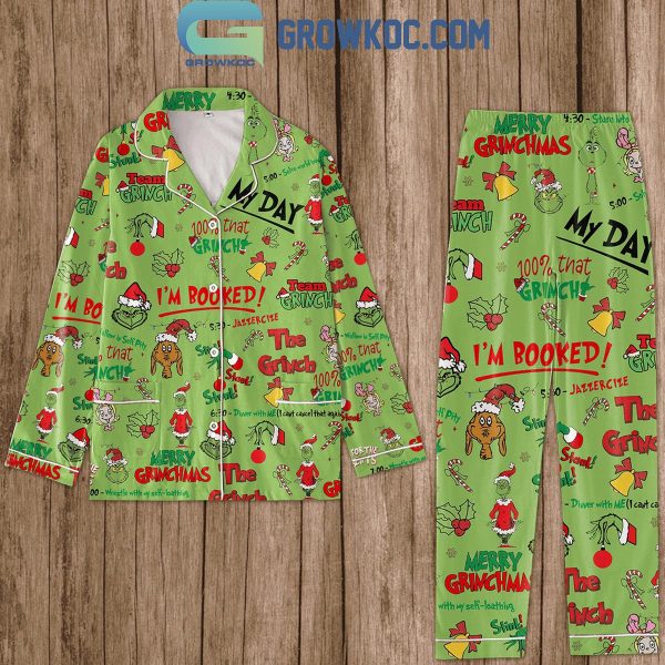 The Grinch I’m Booked For Christmas Polyester Pajamas Set