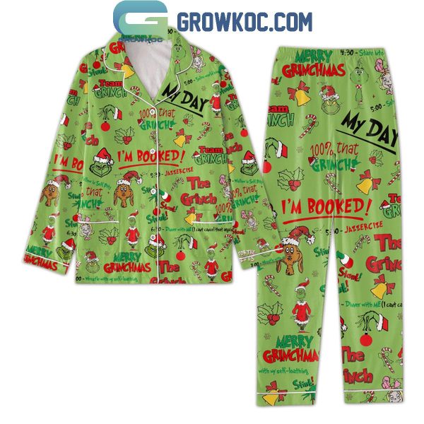 The Grinch I’m Booked For Christmas Polyester Pajamas Set